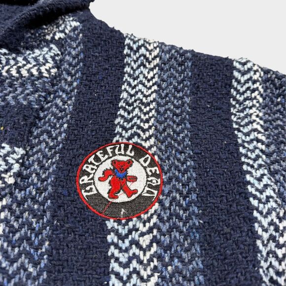 Grateful Dead Rock and Roll Hall of Fame Baja Hoodie XL Dancing Bear Drug Rug - Picture 8 of 15